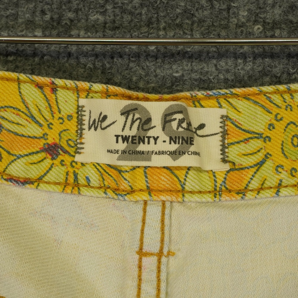 NEW Free People Alani Printed Cutoff Shorts Womens 29 Yellow Floral Distressed - Picture 8 of 10